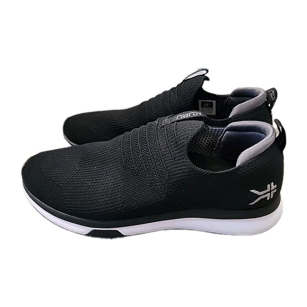 Kuru Atom Slip-On Shoes Mens Size 10.5 Black White Comfort Walking Sneakers - Picture 3 of 5